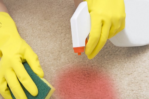 Professional cleaning team in a W1 property