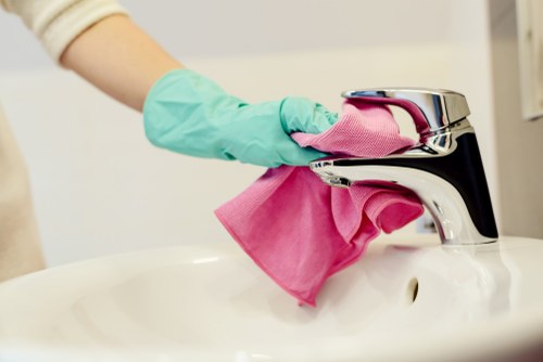 Professional oven cleaning service in a W1 kitchen