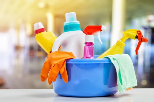 Cleaners in W1 preparing a commercial office space